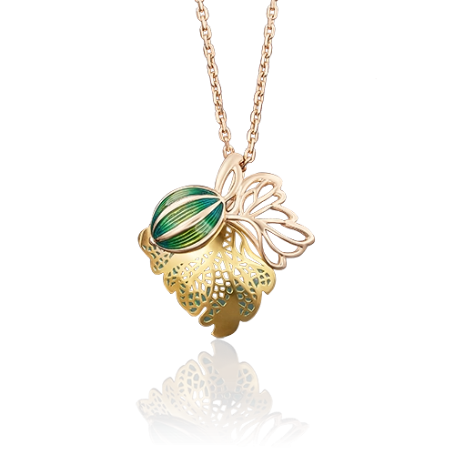 Подвеска «Крыжовник» из комбинированного золота с эмалью 03-2575-00-000-1113-25