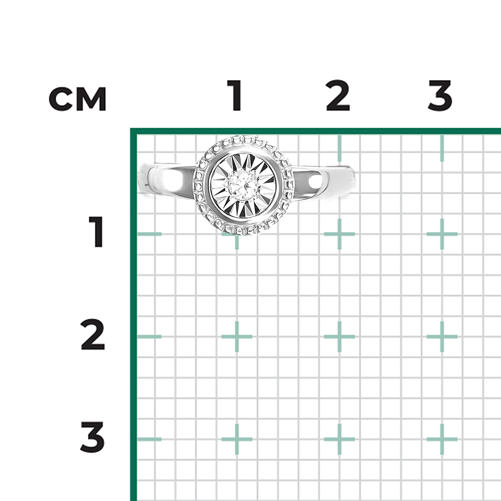 Кольцо из белого золота с бриллиантом 01-5721-00-101-1120
