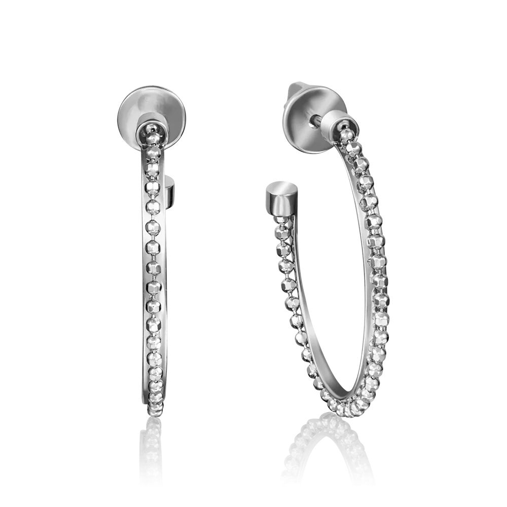 Серьги-пусеты из белого золота 02-4229-00-000-1120-48