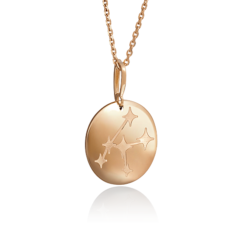 Подвеска «Знак зодиака Телец» из комбинированного золота 03-2463-02-000-1111