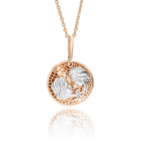 Подвеска «Знак зодиака Близнецы» из комбинированного золота 03-2463-03-000-1111