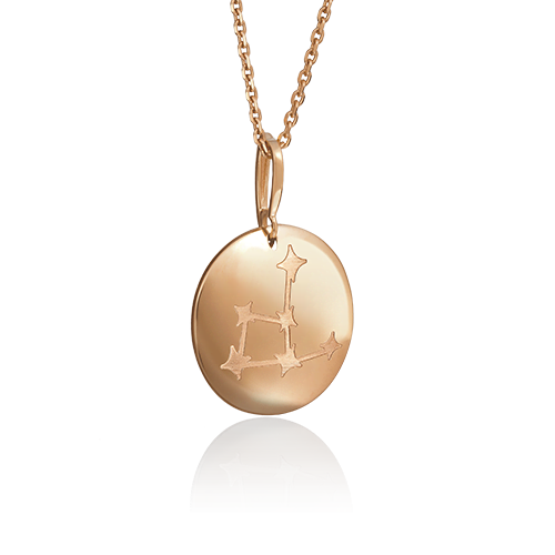 Подвеска «Знак зодиака Дева» из комбинированного золота 03-2463-06-000-1111