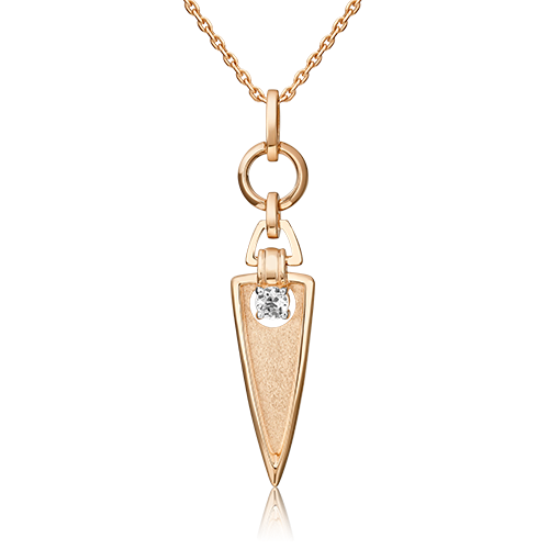 Подвеска «Контрасты» из красного золота с натуральным топазом white 03-3290-00-201-1110