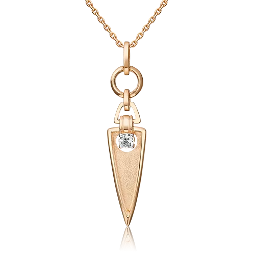 Подвеска «Контрасты» из красного золота с натуральным топазом white 03-3290-00-201-1110