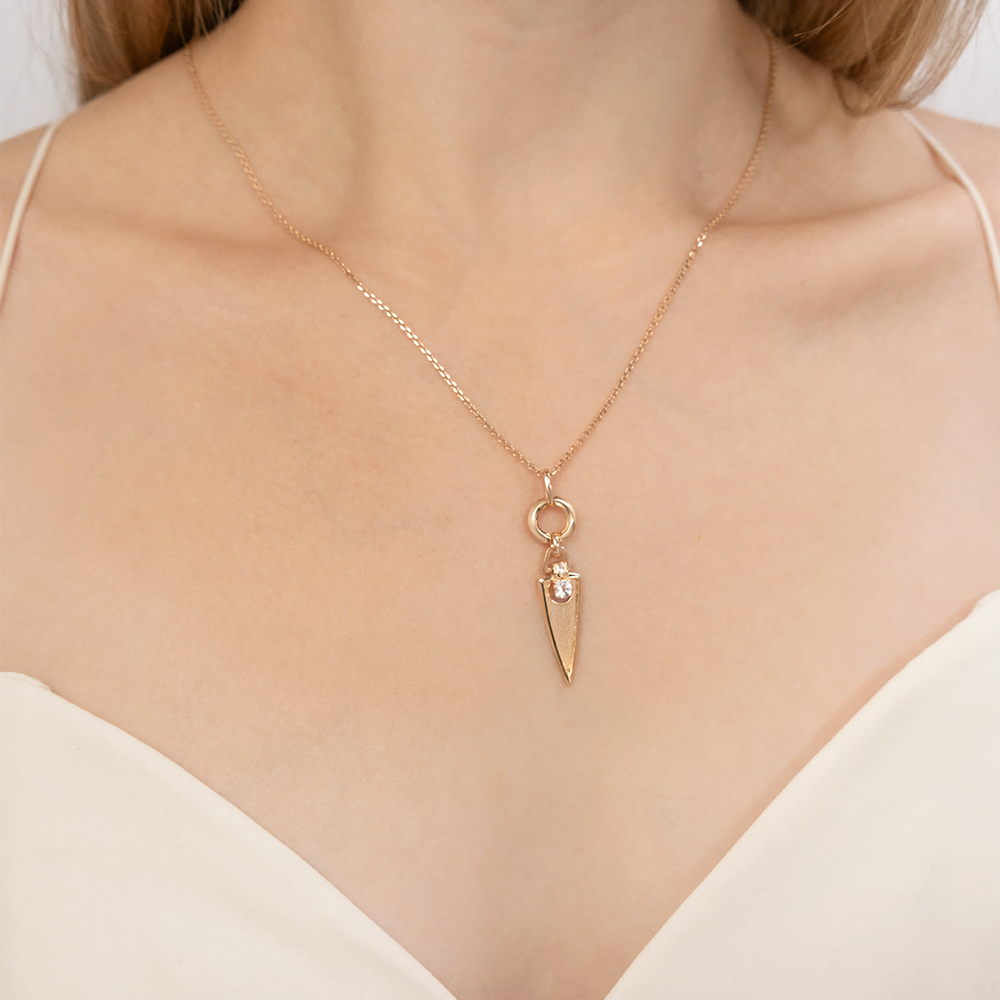 Подвеска «Контрасты» из красного золота с натуральным топазом white 03-3290-00-201-1110