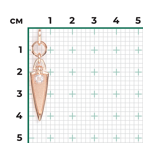 Подвеска «Контрасты» из красного золота с натуральным топазом white 03-3290-00-201-1110
