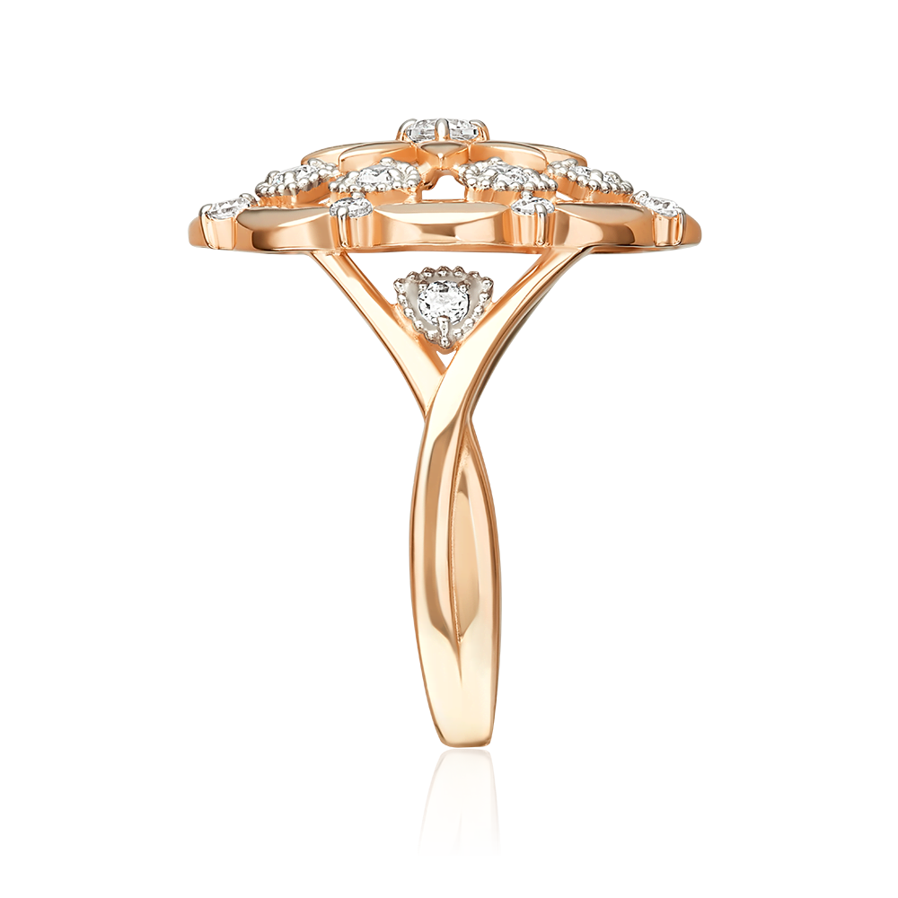 Кольцо «Витраж» из красного золота с фианитами 01-5901-00-401-1110