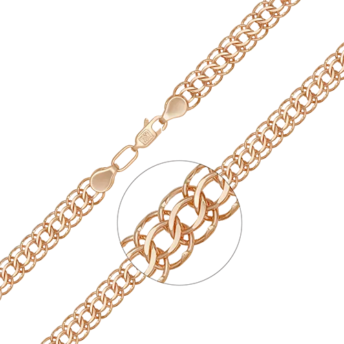 Браслет из красного золота (плетение «Питон») 22-2803-080-1110-19