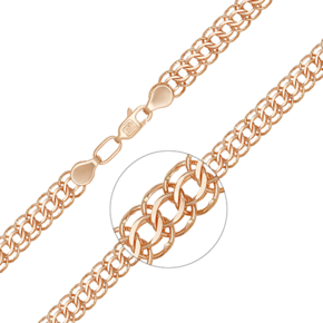 Браслет из красного золота с алмазной гранью (плетение «Питон») 22-2803-100-1110-19