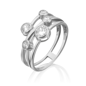 Кольцо из серебра с фианитами 01-5354-00-401-0200-69