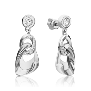 Серьги-пусеты «Настроение» из белого золота с натуральными топазами white 02-4845-00-201-1120