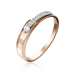 Кольцо из комбинированного золота с бриллиантами 01-5124-00-101-1111-30