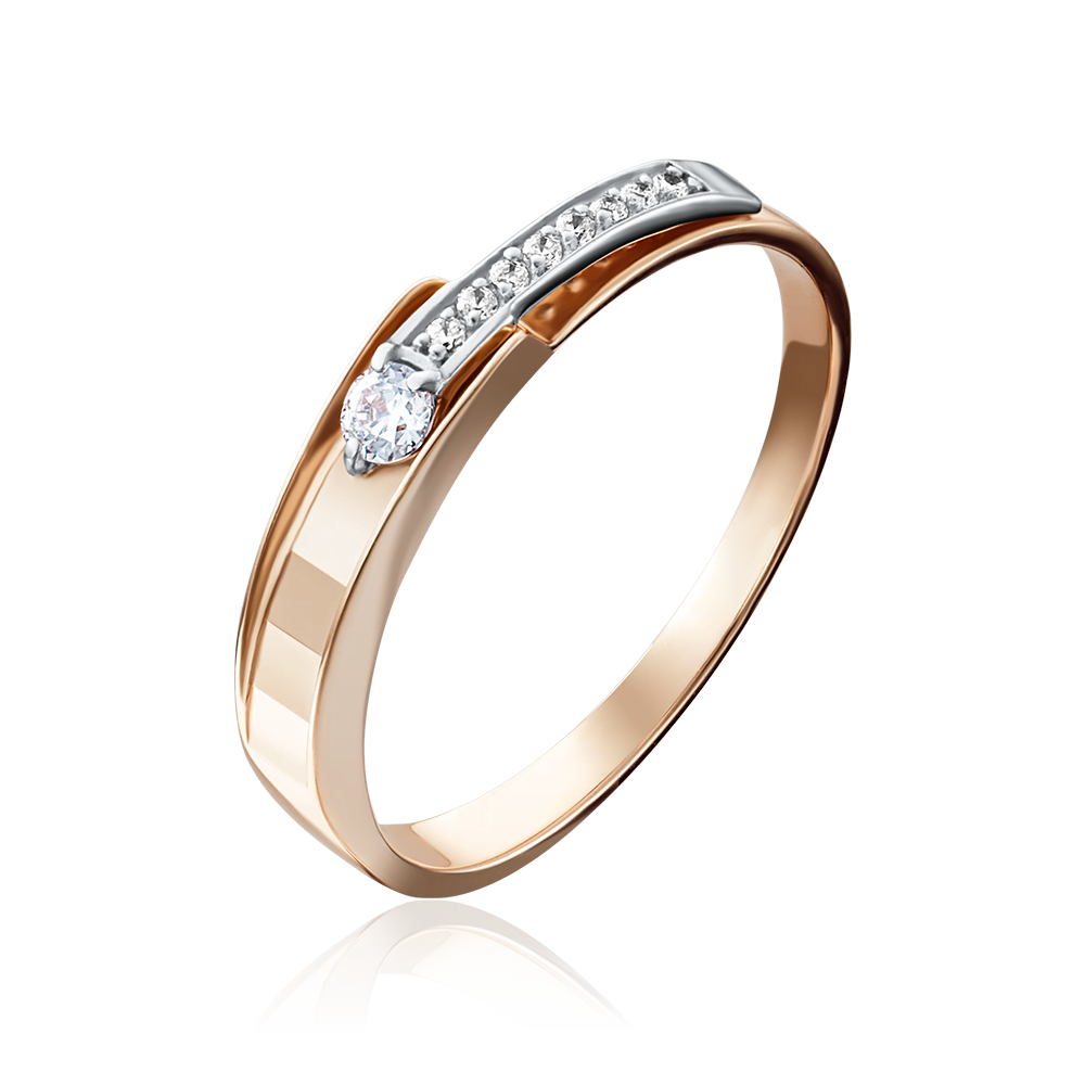 Кольцо из комбинированного золота с бриллиантами 01-5124-00-101-1111-30