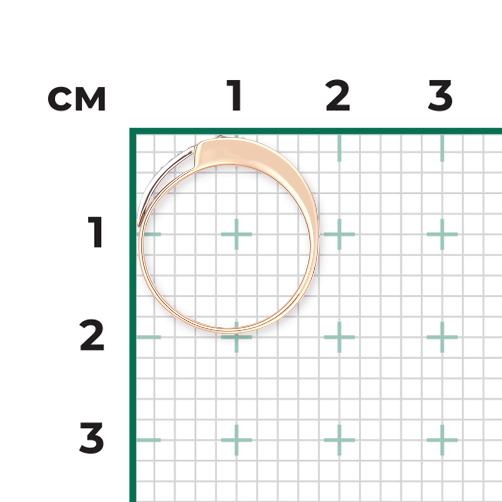 Кольцо из комбинированного золота с бриллиантами 01-5124-00-101-1111-30