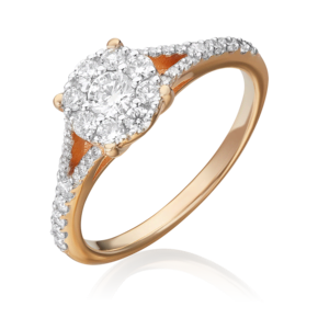 Кольцо из красного золота с бриллиантами 01-1502-00-101-1110-30