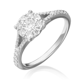 Кольцо из белого золота с бриллиантами