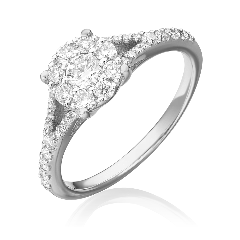 Кольцо из белого золота с бриллиантами 01-1502-00-101-1120-30