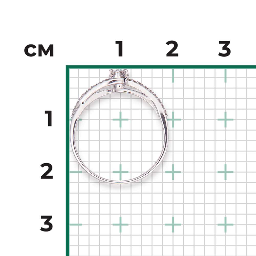 Кольцо из белого золота с бриллиантами 01-1503-00-101-1120-30