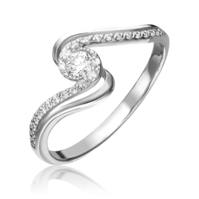 Кольцо из белого золота с бриллиантами 01-1505-00-101-1120-30
