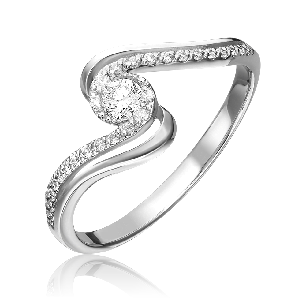 Кольцо из белого золота с бриллиантами 01-1505-00-101-1120-30