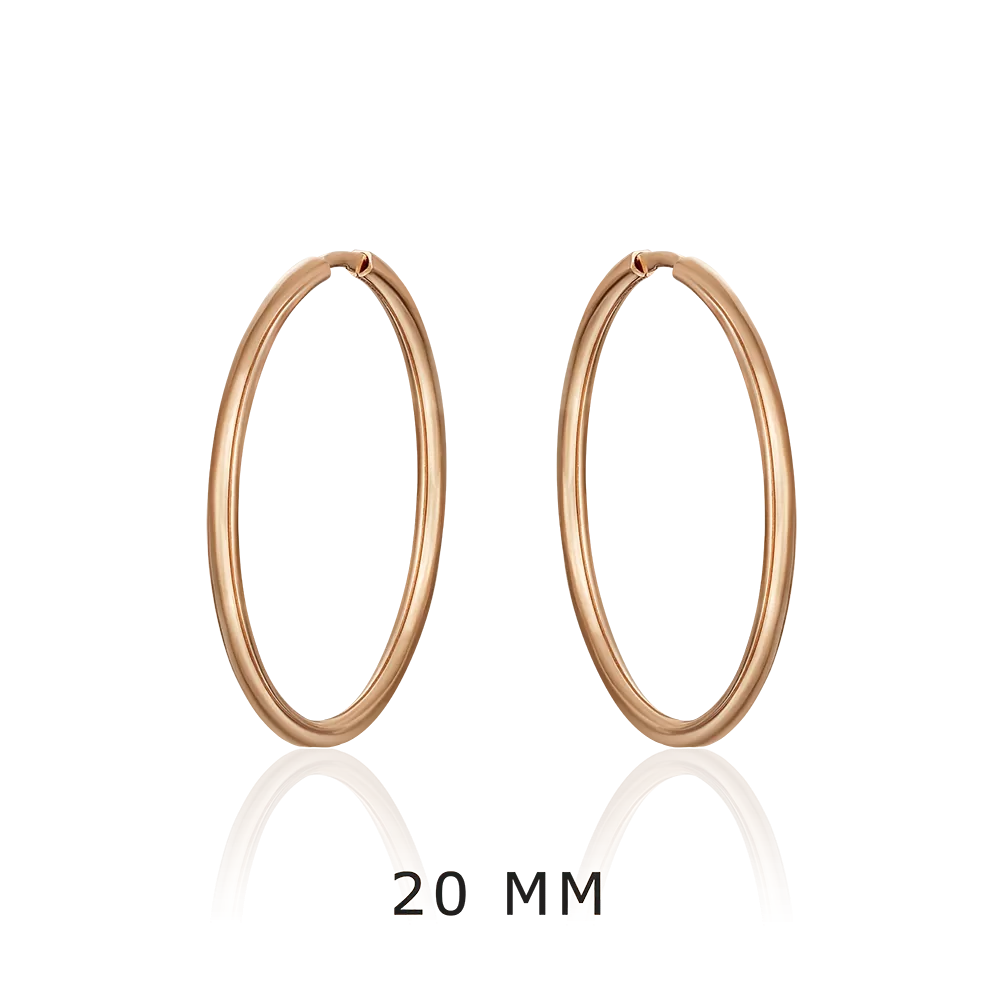 Серьги-конго из красного золота 02-0074-48-000-1110-19