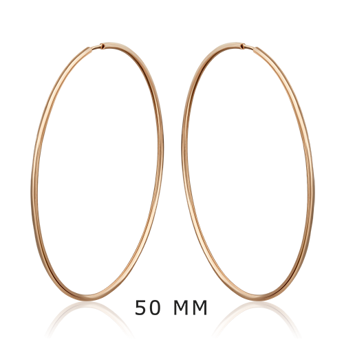 Серьги-конго из красного золота 02-0074-47-000-1110-19