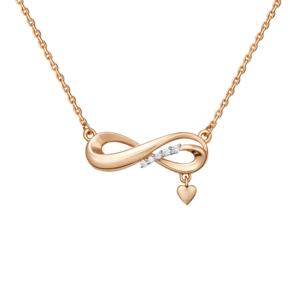 Колье «Сияние бесконечности» из красного золота с фианитами 07-0263-00-401-1110