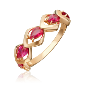 Кольцо из красного золота с рубинами 01-5871-00-104-1110