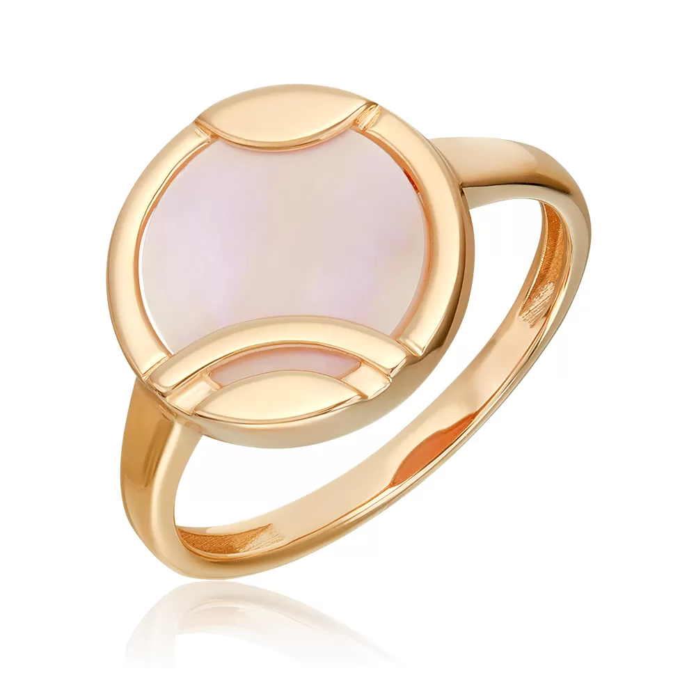 Кольцо из красного золота с перламутром 01-5859-00-745-1110