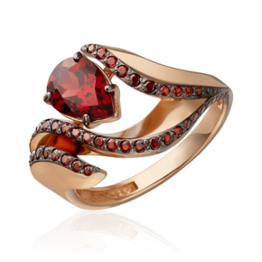 Кольцо «Стихия Огня» из красного золота с гранатами 01-5710-00-204-1110