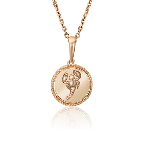 Подвеска «Знак зодиака Рак» из красного золота 03-3110-04-000-1110-66