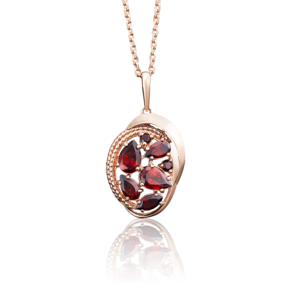 Подвеска из красного золота с гранатами 03-2680-00-204-1110-46