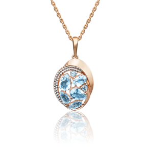 Подвеска из красного золота с топазами 03-2680-00-201-1110-46