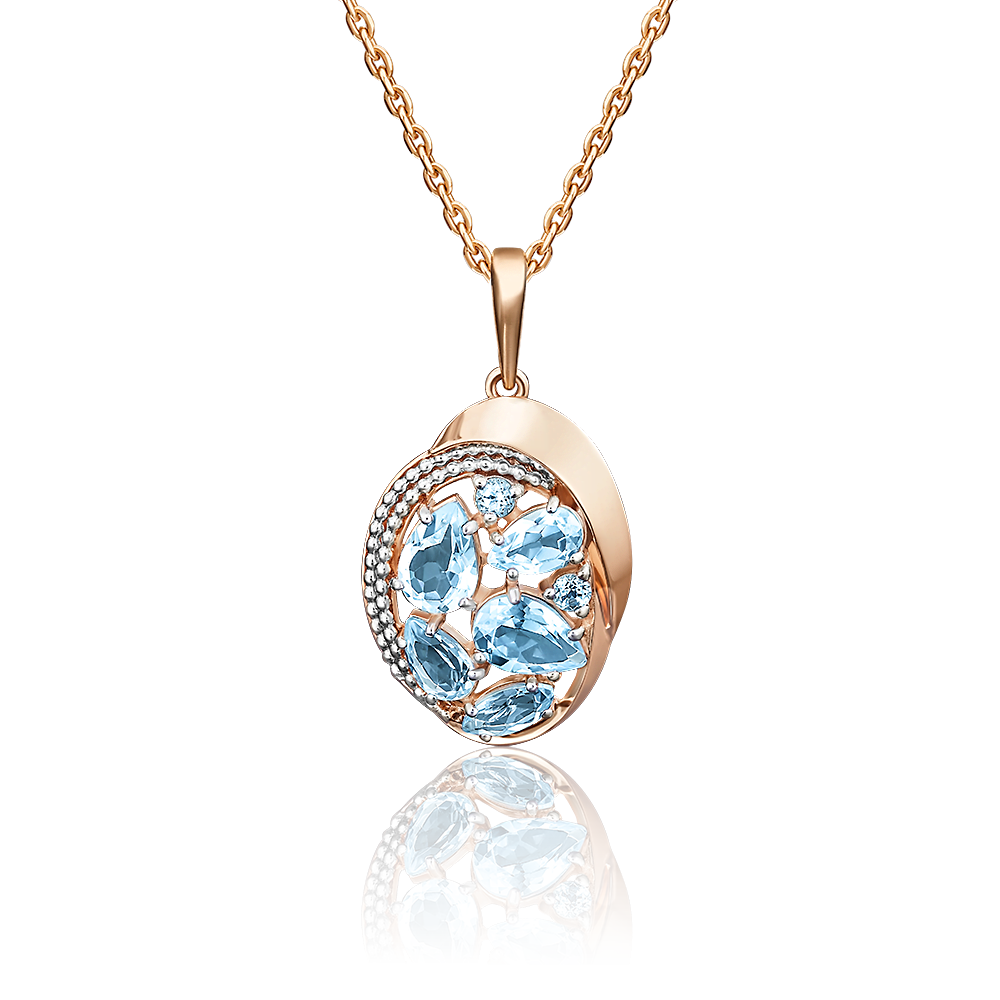 Подвеска из красного золота с топазами 03-2680-00-201-1110-46