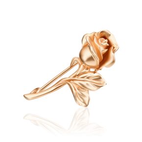 Брошь «Роза» из красного золота 04-0230-00-000-1110-48