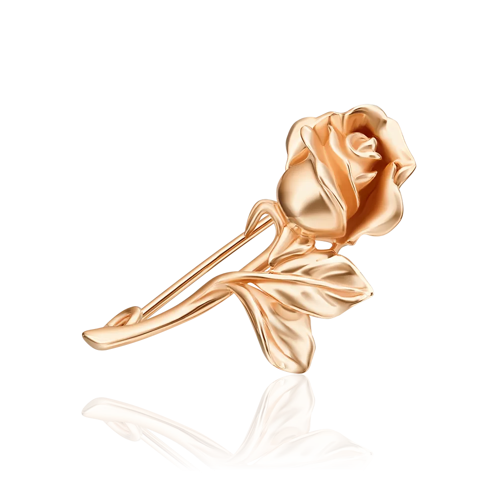 Брошь «Роза» из красного золота 04-0230-00-000-1110-48