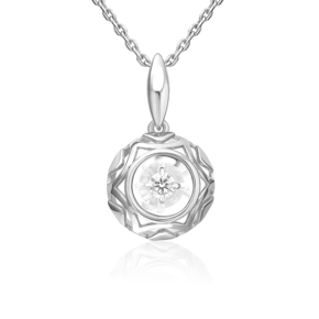 Подвеска из белого золота с бриллиантом 03-3472-00-101-1120