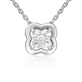 Подвеска-бегунок из белого золота с бриллиантом 03-3464-00-101-1120