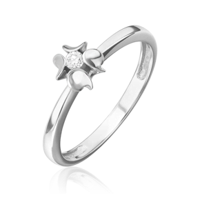 Кольцо из белого золота с бриллиантом 01-5807-00-101-1120