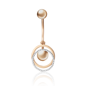 Пирсинг в пупок из комбинированного золота 06-3326-00-000-1111-04