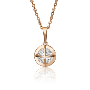 Подвеска из красного золота с фианитом 03-3073-00-501-1110-67