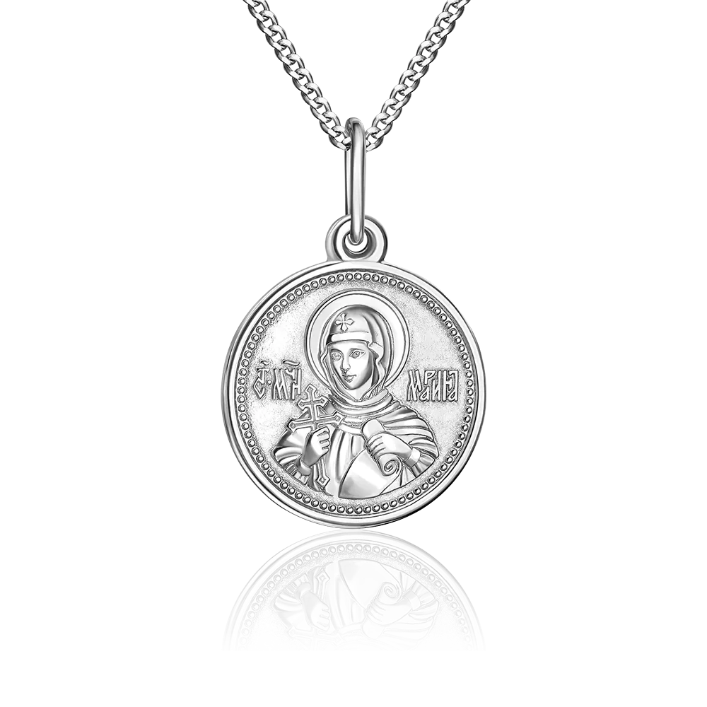 Комплект (иконка на цепи) «Святая Марина» из серебра 15-0027-00-000-0200
