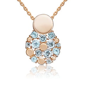 Подвеска из красного золота с топазами 03-3571-00-201-1110