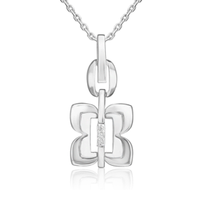 Подвеска из белого золота с бриллиантами 03-3364-00-101-1120