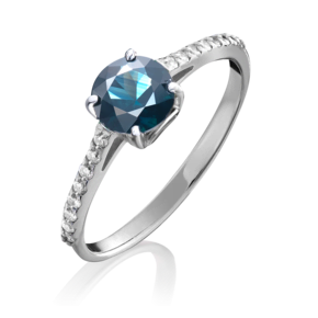 Кольцо из белого золота с сапфиром и бриллиантами 01-1344-00-105-1120-30