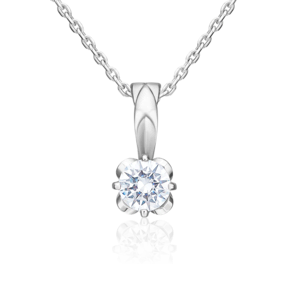 Подвеска из белого золота с фианитом 03-1226-00-501-1120-38