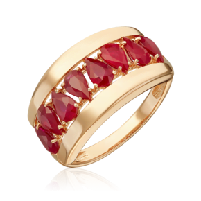 Кольцо из красного золота с рубинами 01-5870-00-104-1110