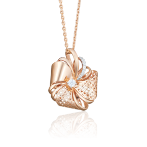 Подвеска из красного золота с фианитами 03-2604-00-401-1110-48