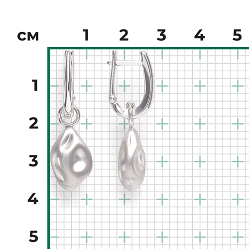 Серьги «Притяжение» с английским замком из серебра 02-4959-00-000-0200