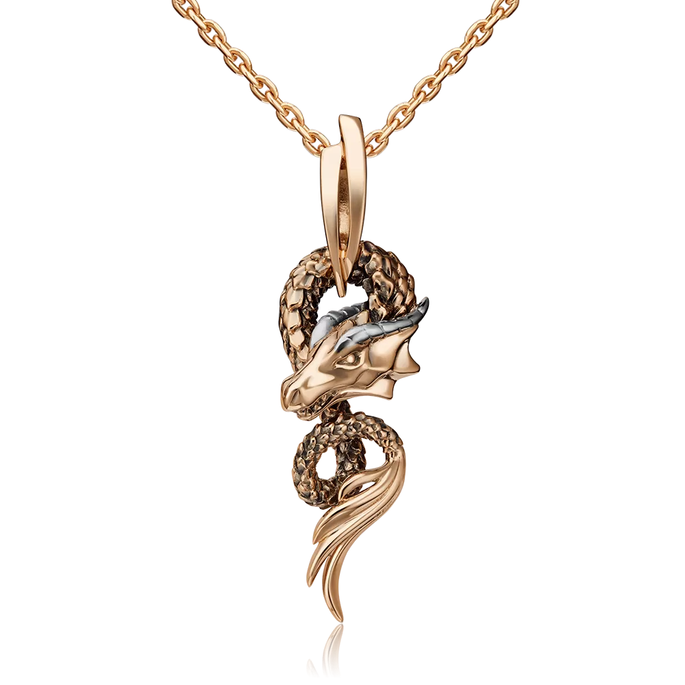 Подвеска «Дракон» из красного золота 03-3111-00-000-1110-48